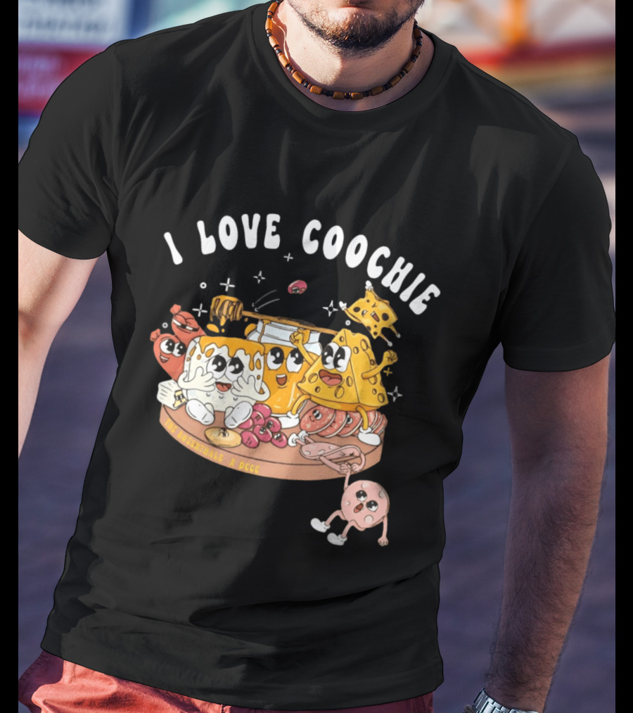 I Love Coochie The Rosenthals X DCCC Cheese Plate Cartoon Characters T-Shirt