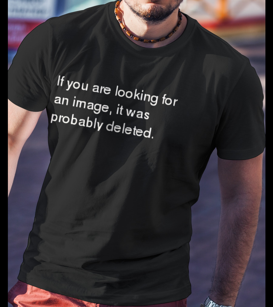 If You Are Looking For An Image It Was Probably Deleted T-Shirt