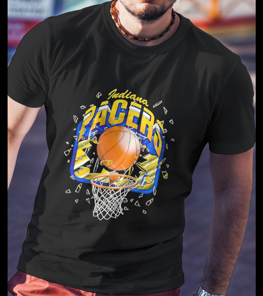 Indiana Pacers Backboard Basketball Smash City Edition 25 26 T-Shirt