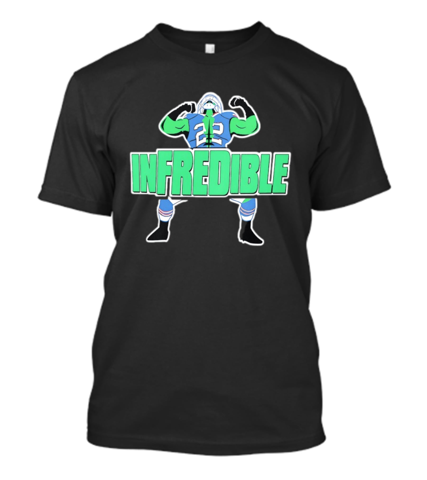 Infredible 22 Buffalo Bills Ray Davis Football Player Cartoon T-Shirt
