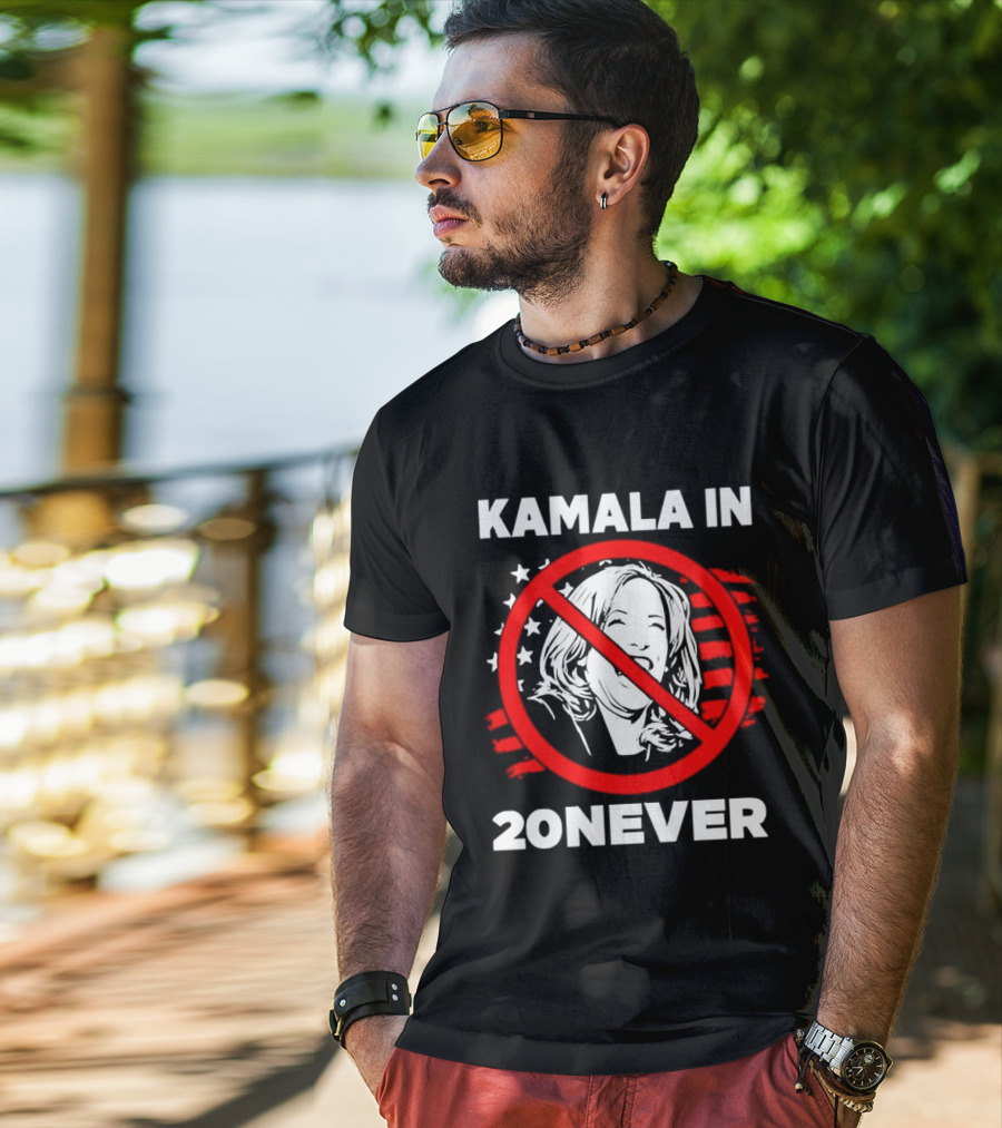 Kamala In 20never Political Statement With Prohibition Sign And Stars T-Shirt