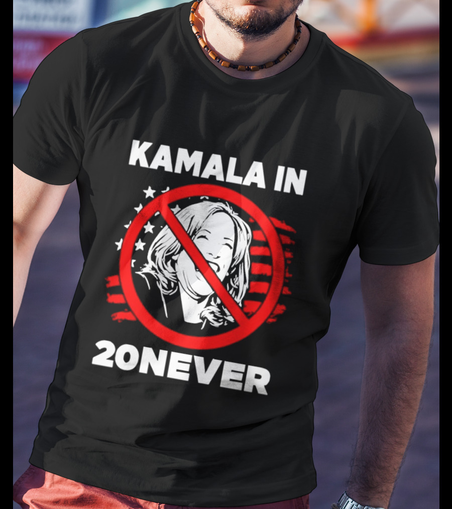 Kamala In 20never Political Statement With Prohibition Sign And Stars T-Shirt
