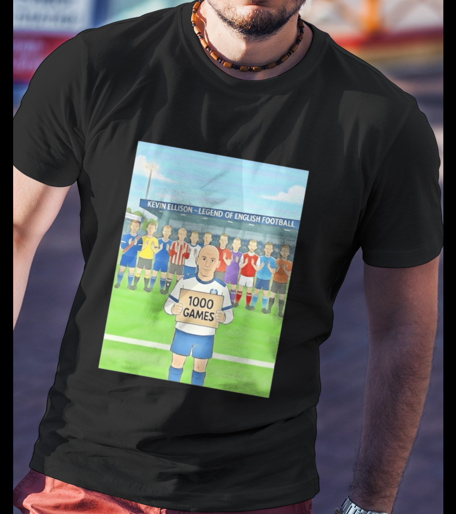Kevin Ellison Legend Of English Football 1000 Games Celebration T-Shirt