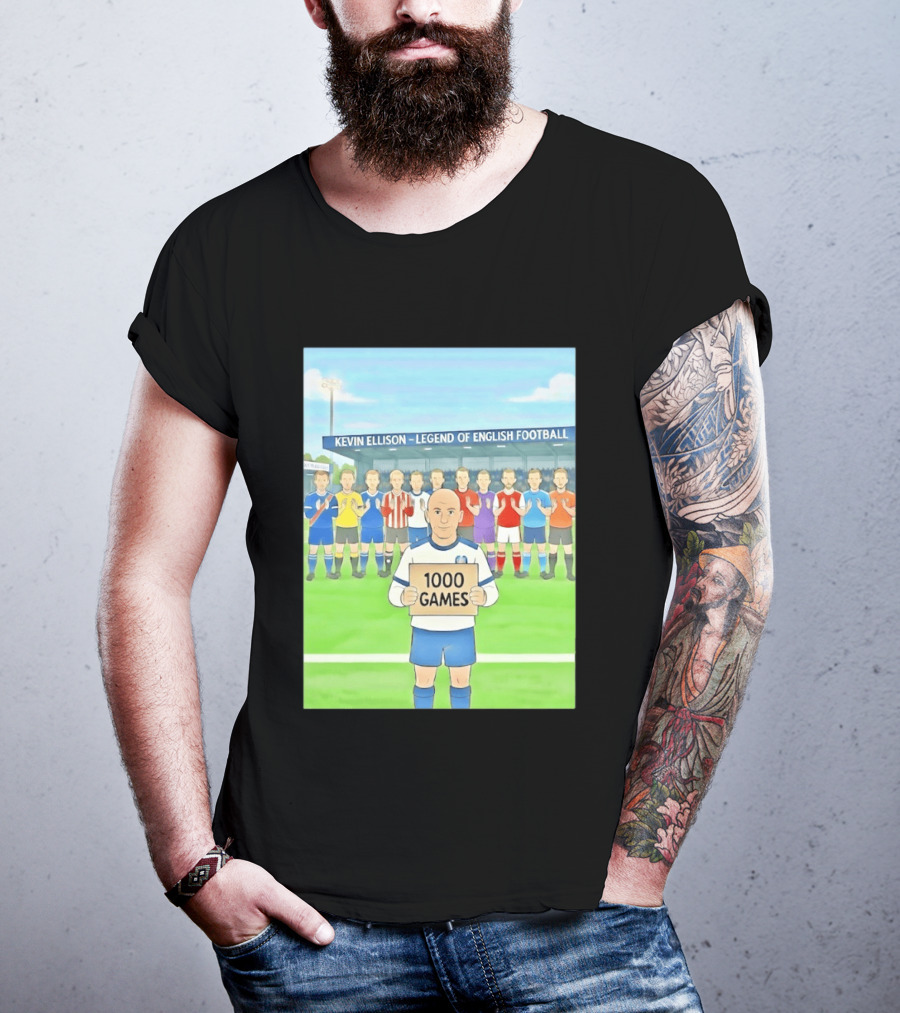 Kevin Ellison Legend Of English Football 1000 Games Celebration T-Shirt