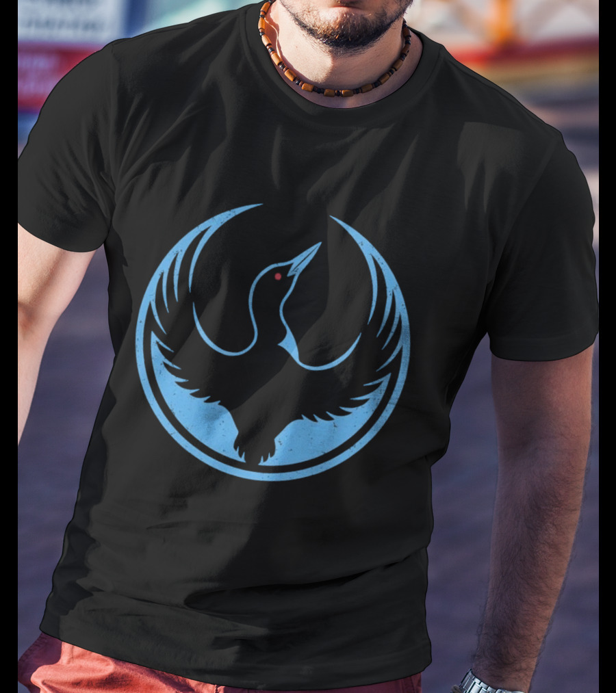 Minnesota Rebel Alliance Loon Symbol Blue Circular T-Shirt