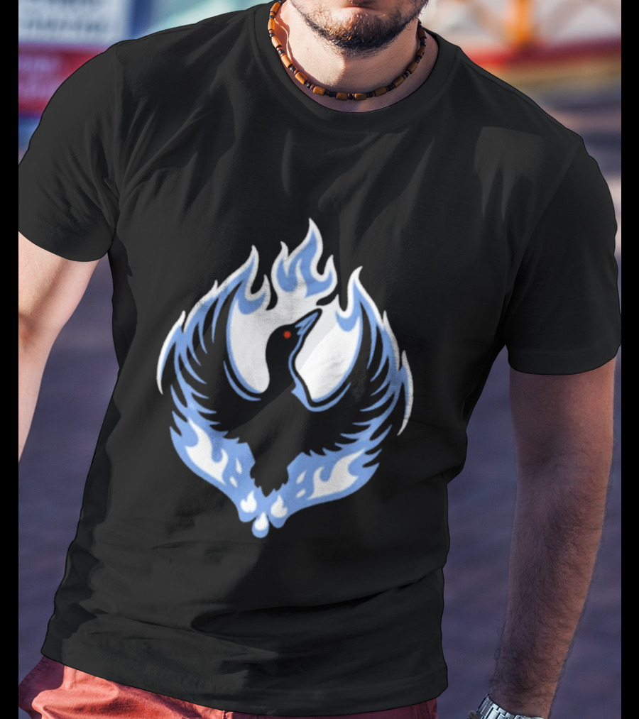 Minnesota Rebel Loon Blue Firebird T-Shirt