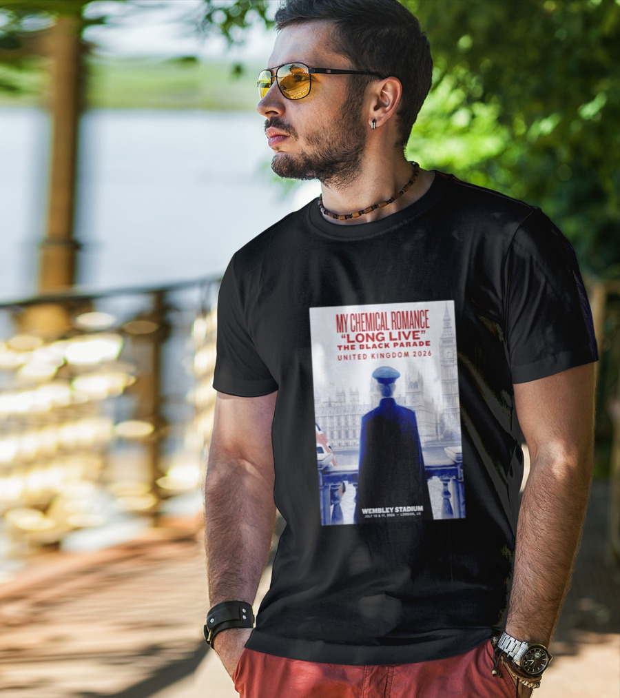 My Chemical Romance Long Live The Black Parade United Kingdom 2026 Wembley Stadium July 10 To 11 London UK T-Shirt