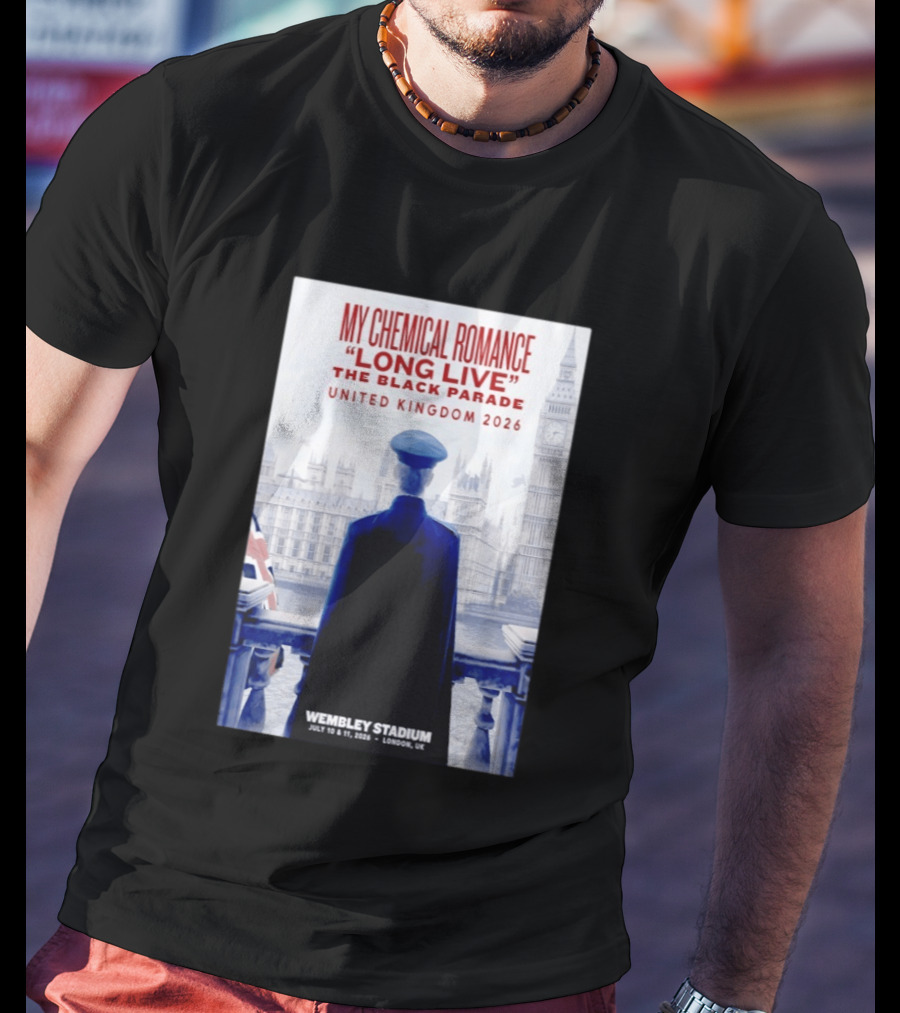 My Chemical Romance Long Live The Black Parade United Kingdom 2026 Wembley Stadium July 10 To 11 London UK T-Shirt