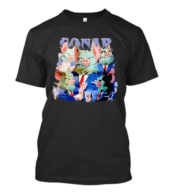 SONAR Dispatch Video Game Bat Characters Smoking Suits T-Shirt