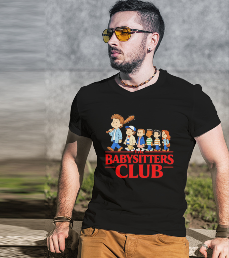 The Babysitters Club Stranger Things Mashup Characters Walking T-Shirt