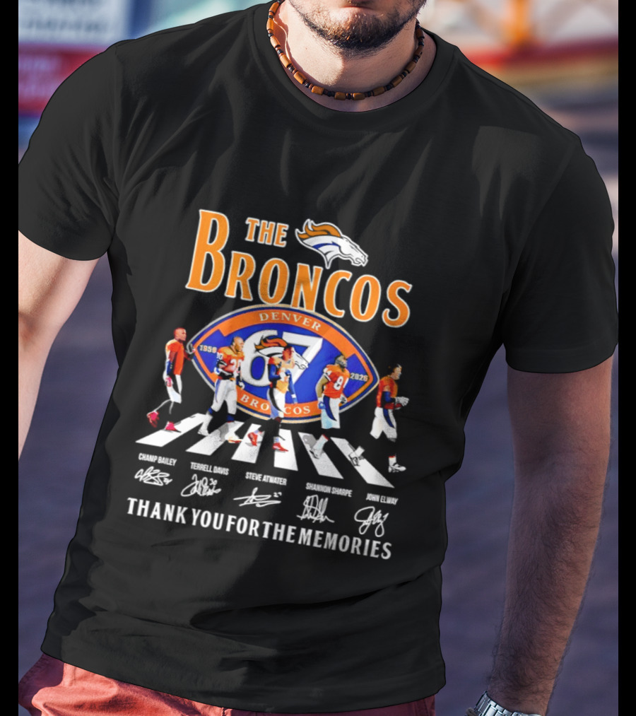 The Broncos Denver 87 Players Thank You For The Memories T-Shirt