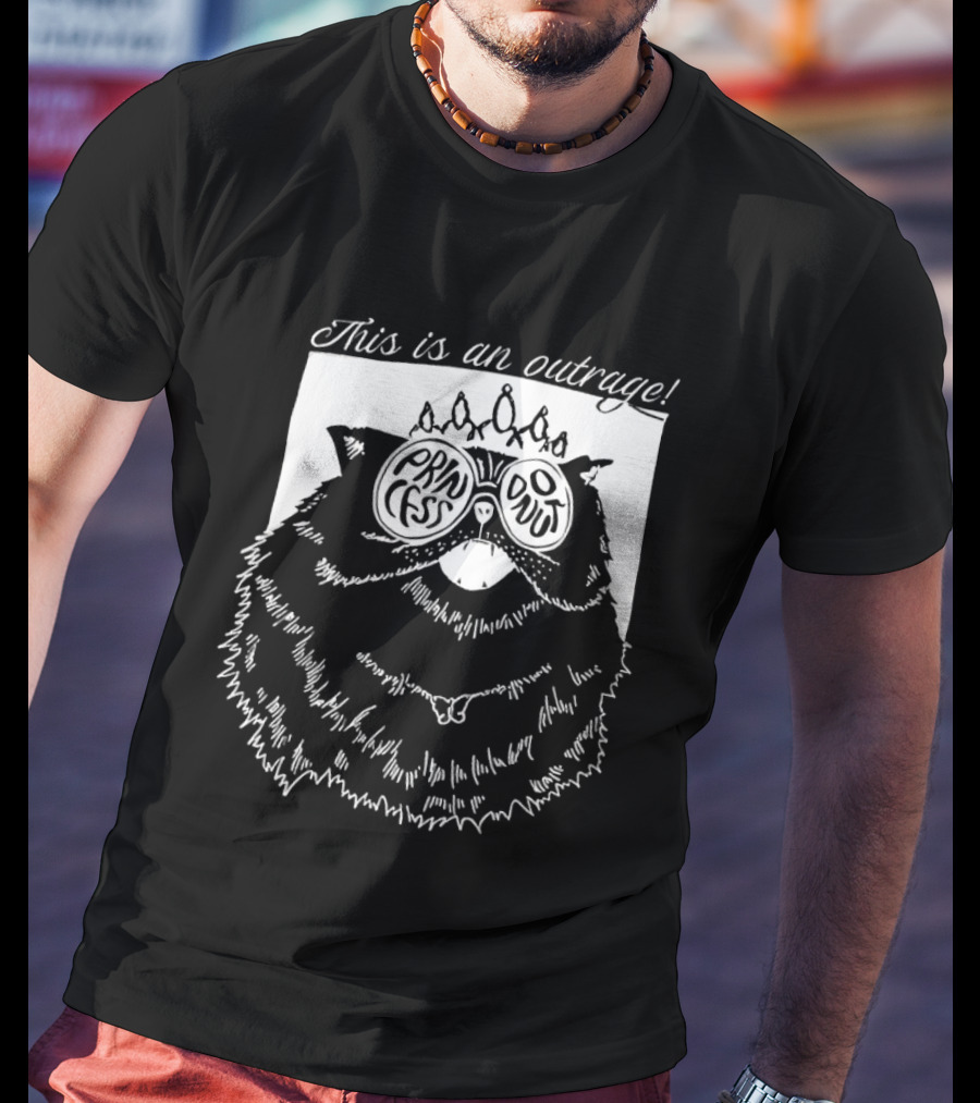Princess Glasses Cat This Is An Outrage T-Shirt