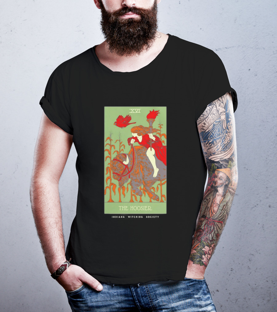 Women Riding Bison The Hoosier XVI Indiana Witching Society T-Shirt