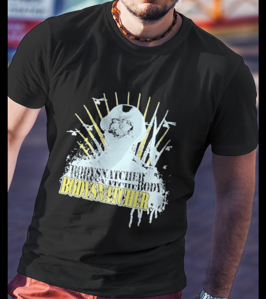 Bodysnatcher Helicopter Pilot Silhouette Sunburst T-Shirt