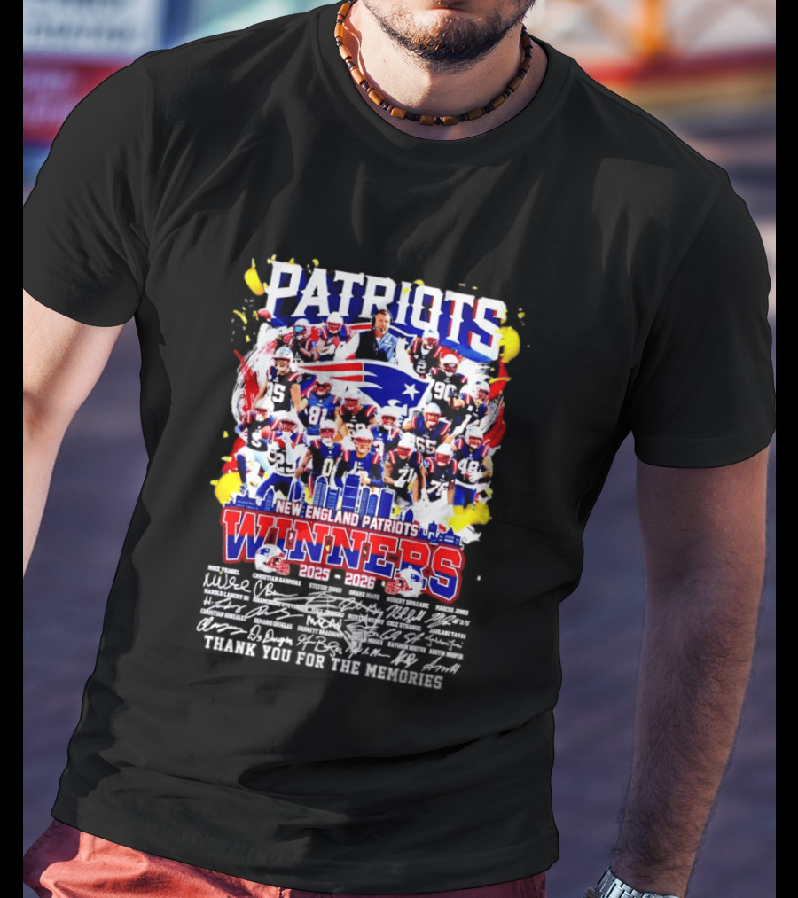 Patriots New England Patriots Winners 2025 2026 Thank You For The Memories T-Shirt