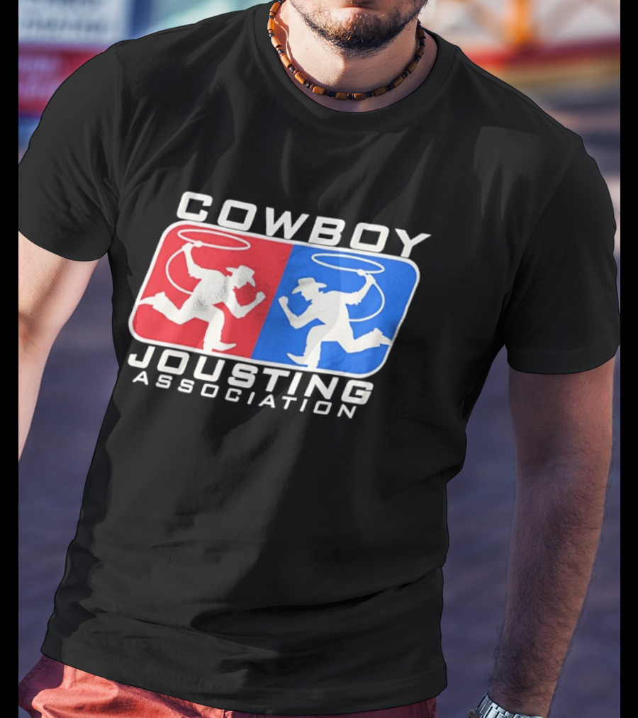 Cowboy Jousting Association Lasso Duel Red Blue Classic Competition T-Shirt