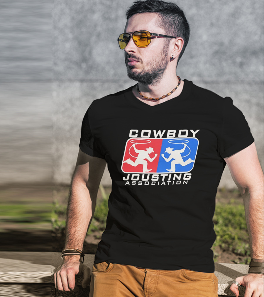Cowboy Jousting Association Lasso Duel Red Blue Classic Competition T-Shirt
