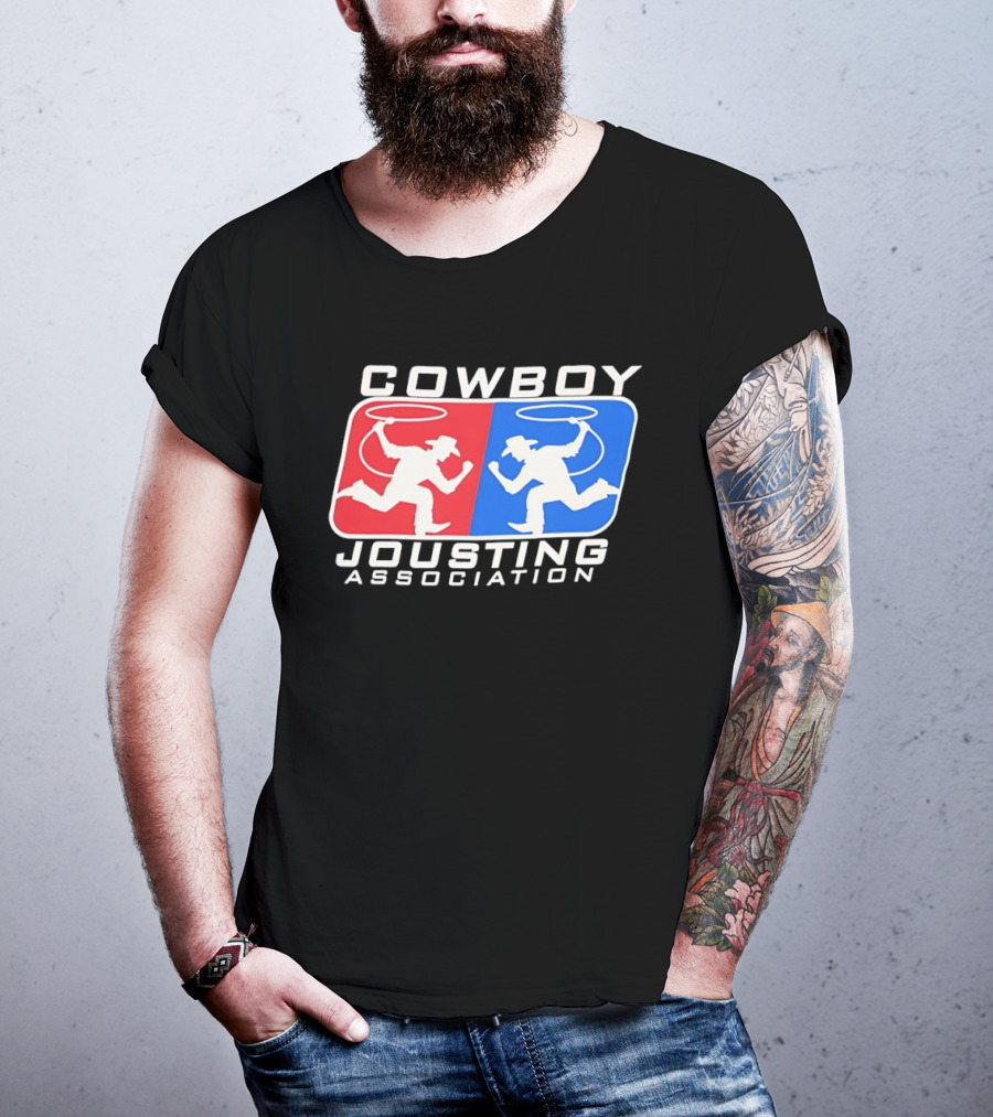 Cowboy Jousting Association Lasso Duel Red Blue Classic Competition T-Shirt
