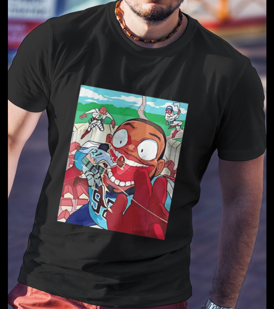 David Wyman 92 Seattle Seahawks Anime Crossover Characters Vibrant Action T-Shirt