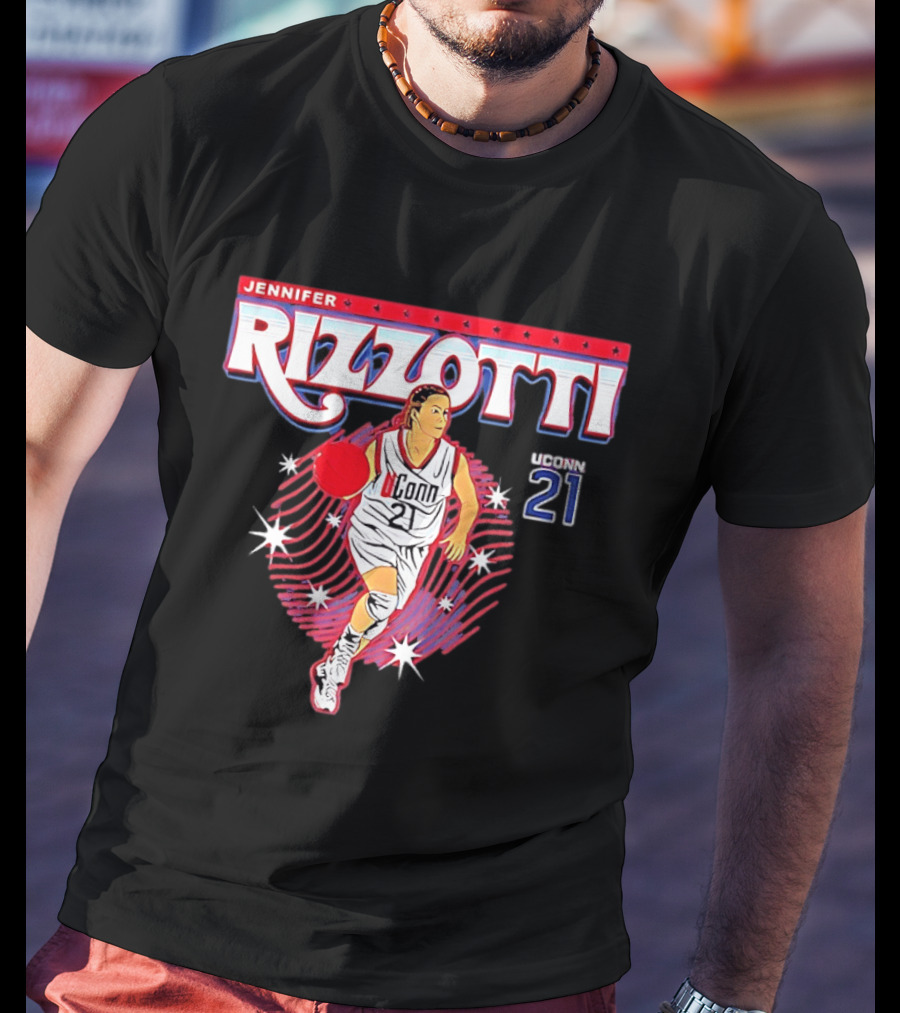Jennifer Rizzotti UConn 21 Huskies Basketball Legends Player T-Shirt
