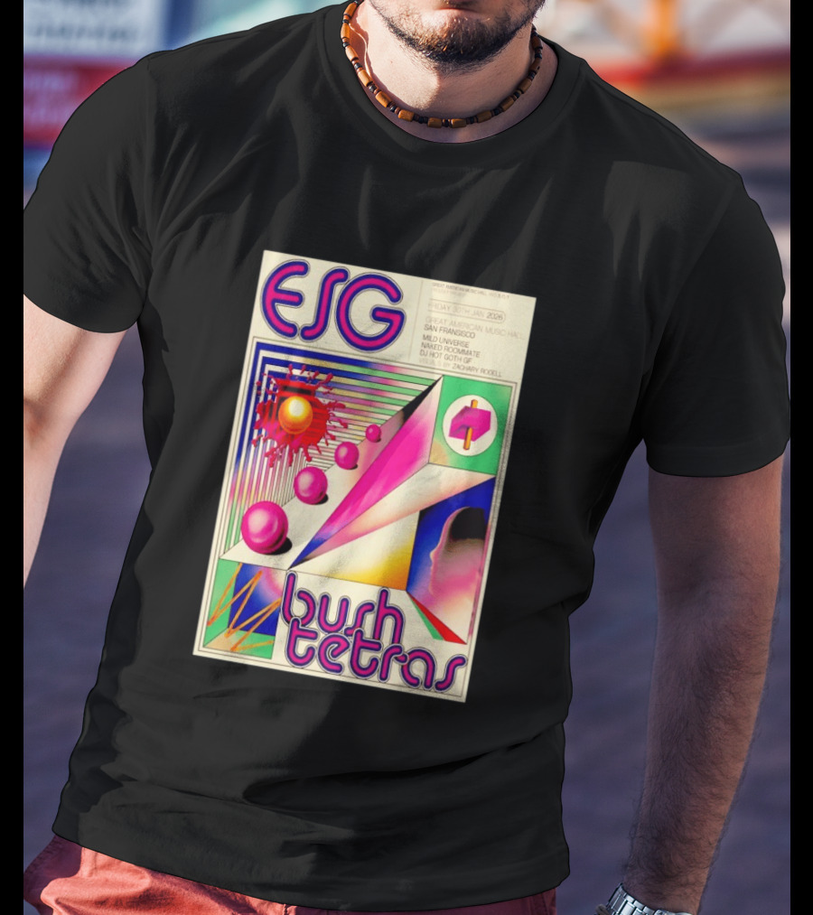 ESG Bush Tetras Live San Francisco January 30 2026 Concert Great American Music Hall T-Shirt