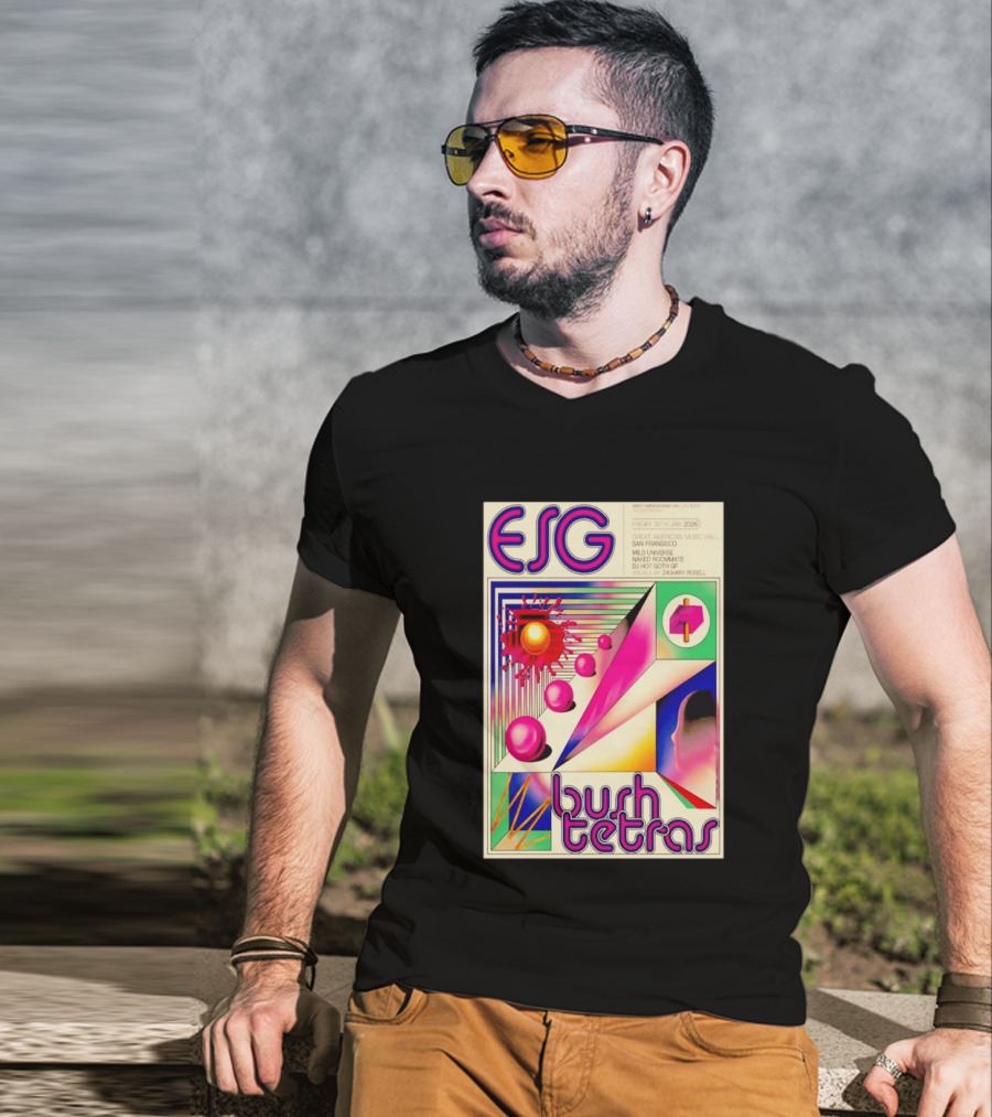 ESG Bush Tetras Live San Francisco January 30 2026 Concert Great American Music Hall T-Shirt
