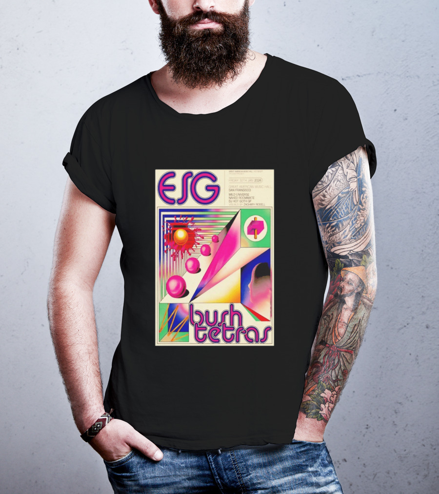 ESG Bush Tetras Live San Francisco January 30 2026 Concert Great American Music Hall T-Shirt