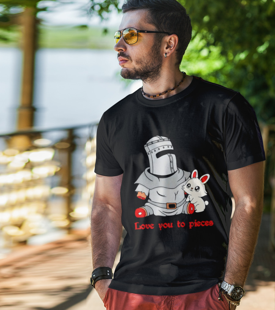 Knight With Amputated Limbs And Bunny Love You To Pieces T-Shirt