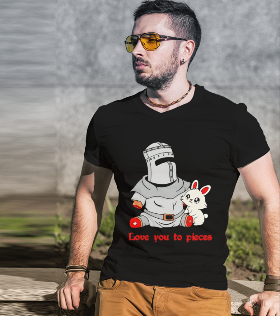 Knight With Amputated Limbs And Bunny Love You To Pieces T-Shirt
