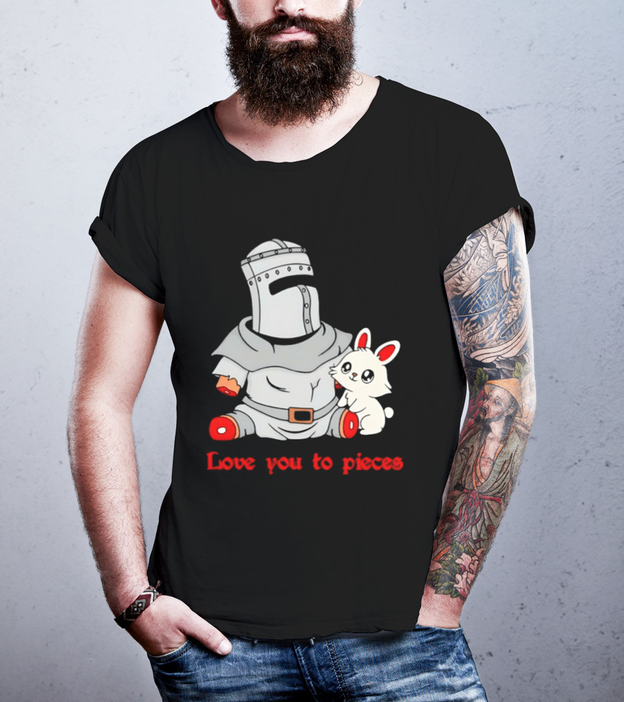 Knight With Amputated Limbs And Bunny Love You To Pieces T-Shirt