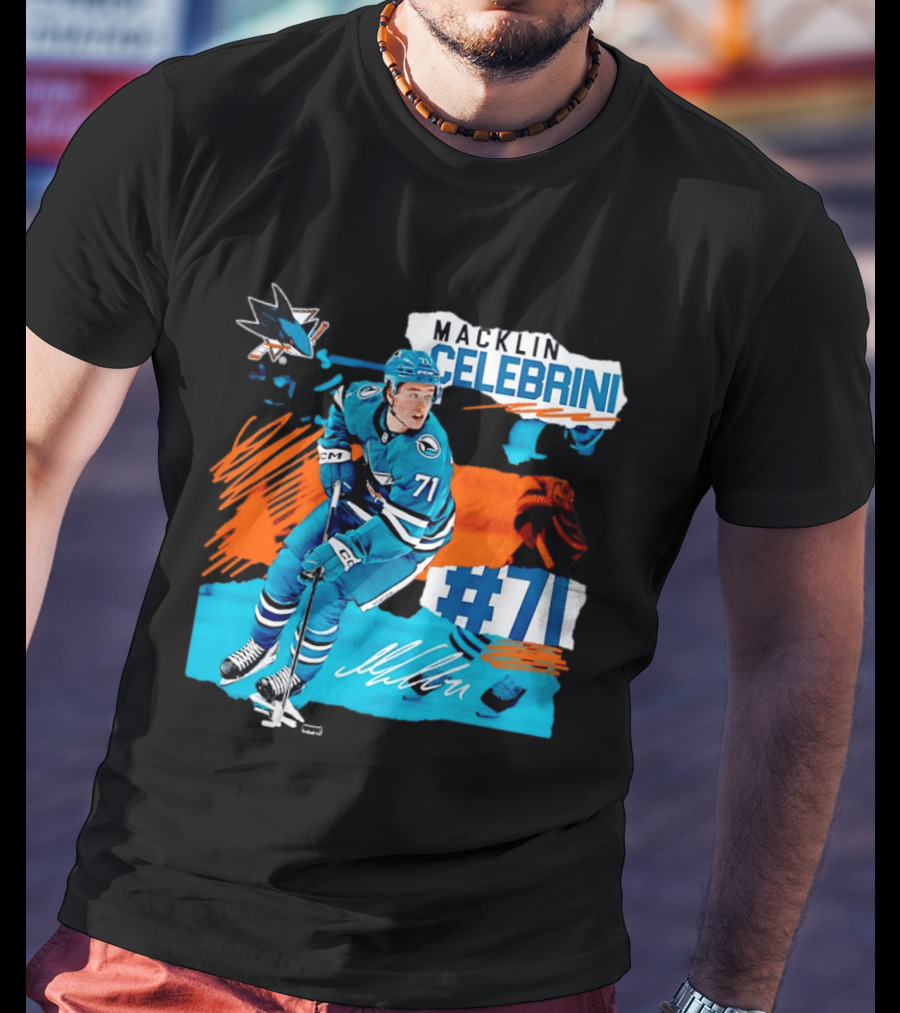 Macklin Celebrini San Jose Sharks Hockey 71 T-Shirt