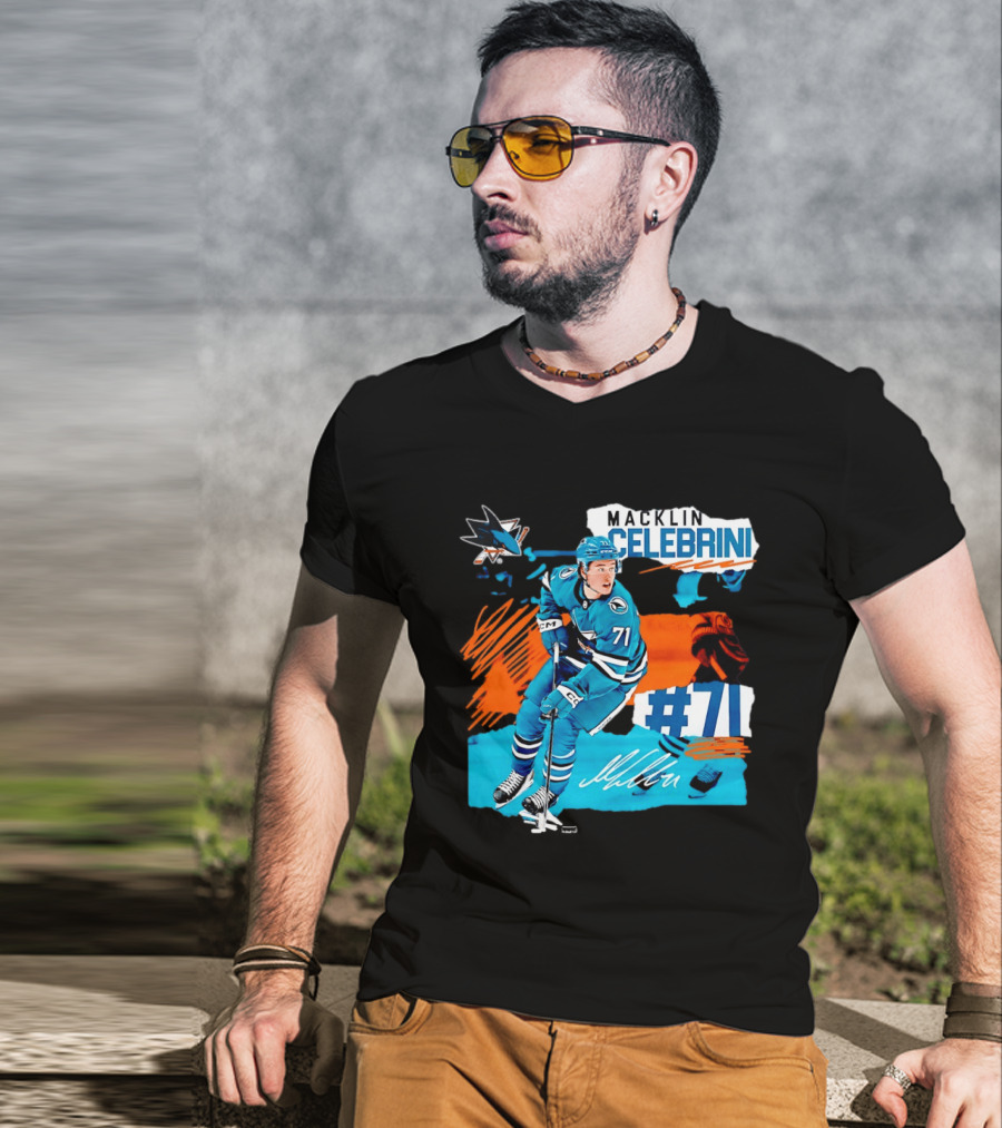 Macklin Celebrini San Jose Sharks Hockey 71 T-Shirt