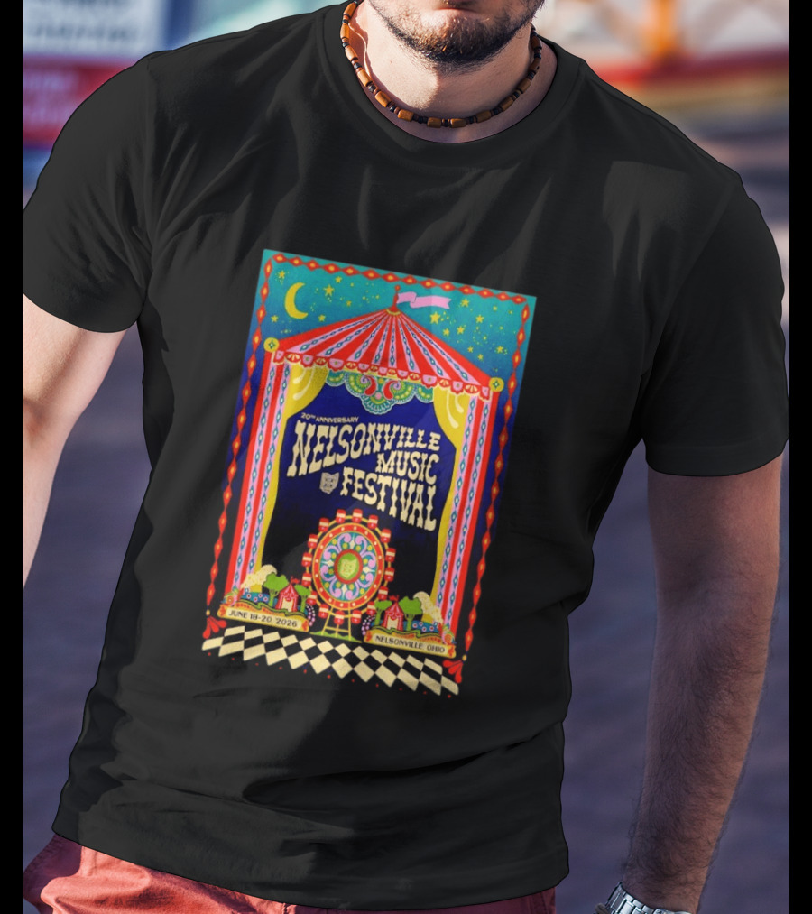 Nelsonville Music Festival 20th Anniversary June 18 20 2026 Nelsonville Ohio T-Shirt