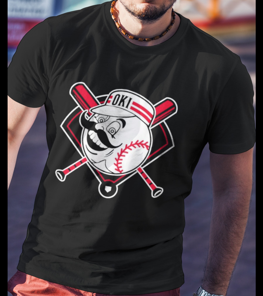 Oki Redlegs Crossed Bats Baseball T-Shirt
