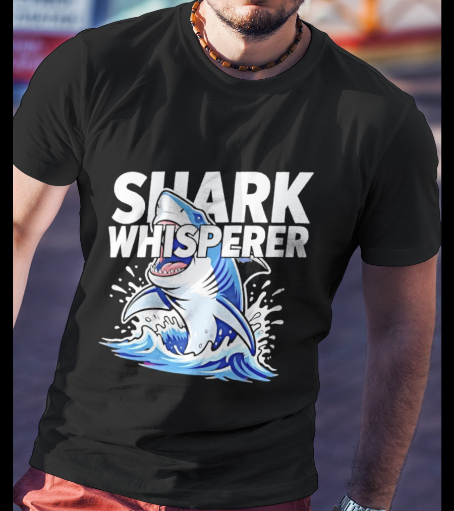 Shark Whisperer Great White Ocean Splash T-Shirt