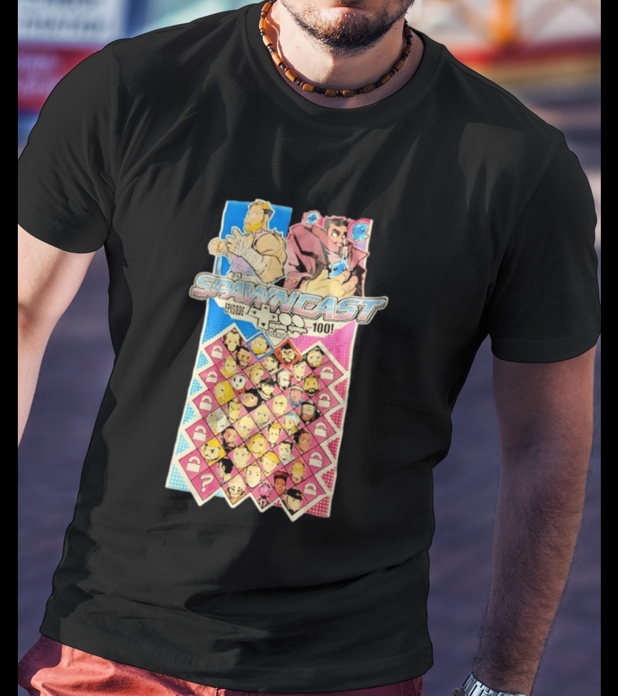 Spawncast Episode 100 Many Games Characters Edition T-Shirt