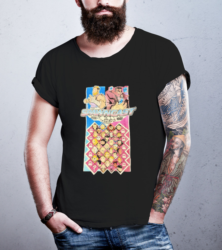 Spawncast Episode 100 Many Games Characters Edition T-Shirt