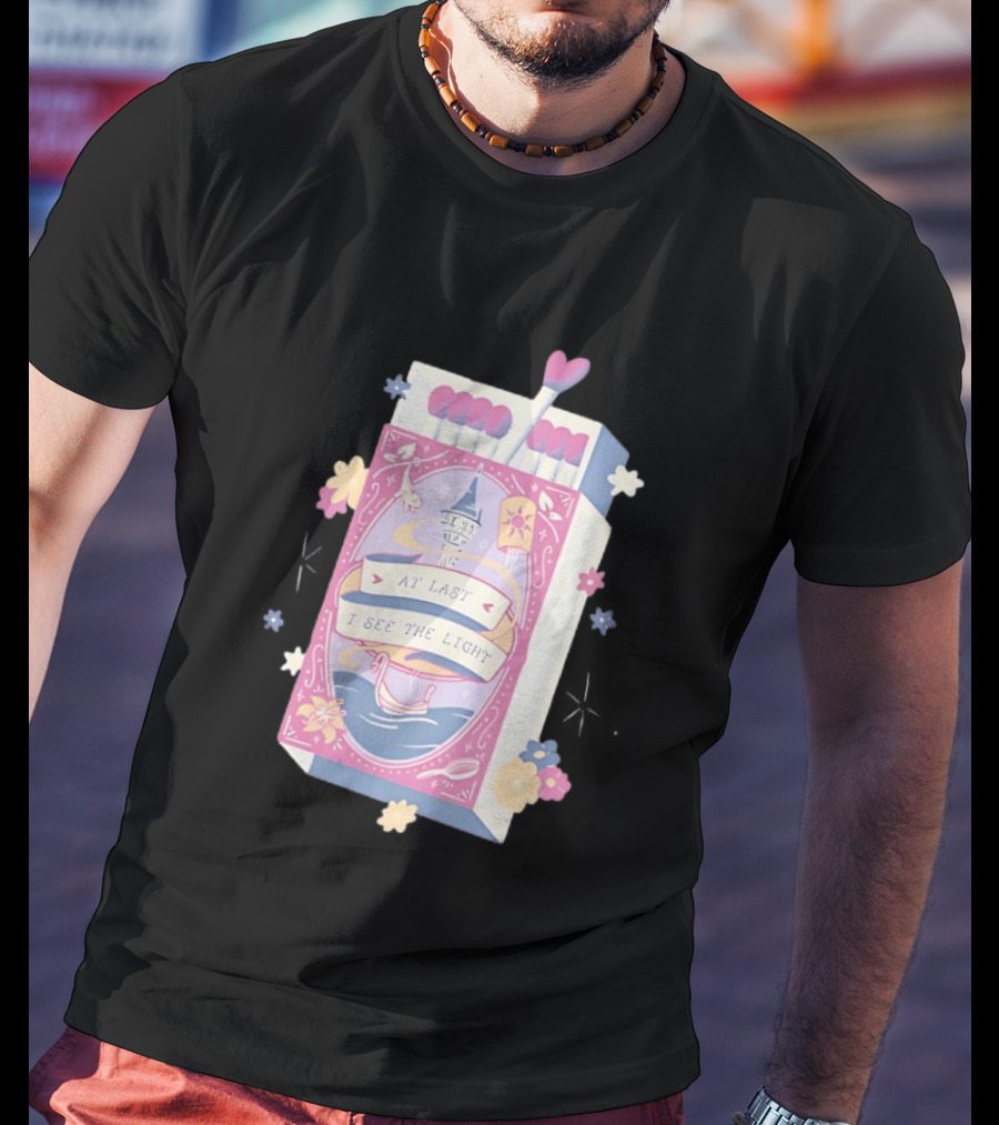 At Last I See The Light Floating Lantern Matchbox Flowers T-Shirt