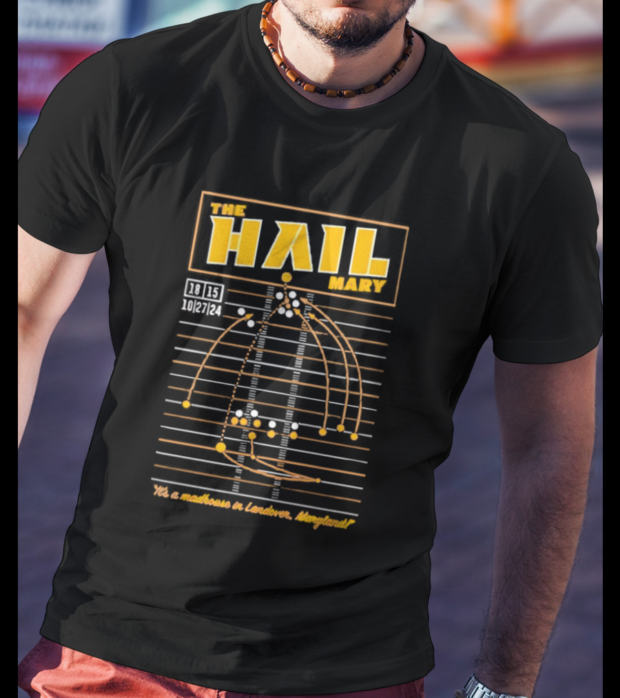 The HAIL Mary Washington Commanders Football Play Evolution T-Shirt