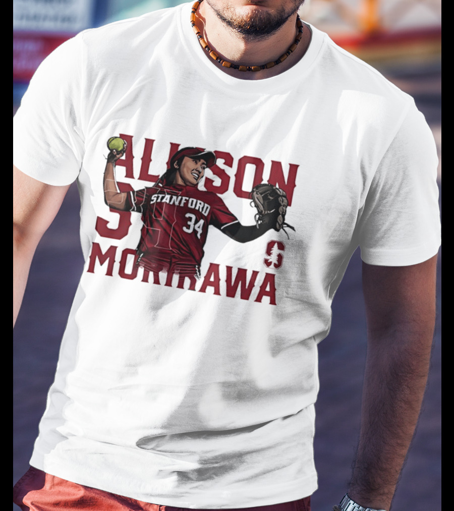 Allison Morikawa 34 Stanford Softball Cardinal S T-Shirt