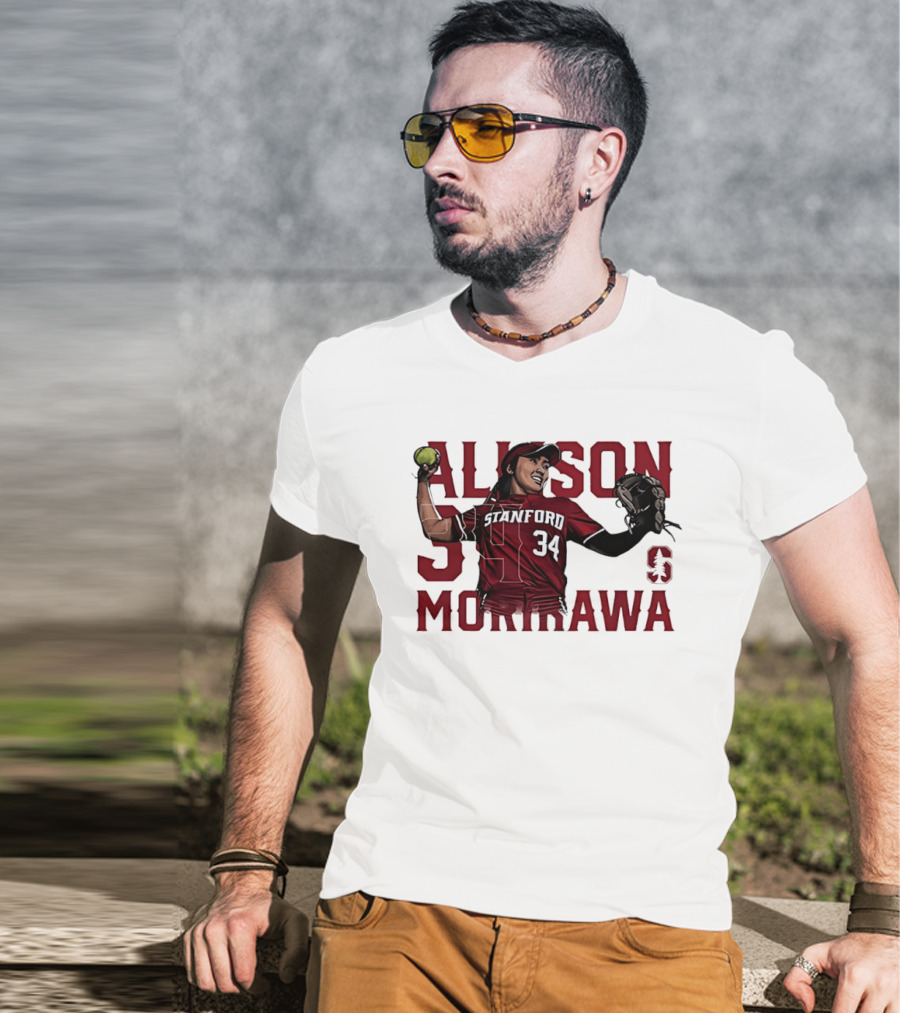 Allison Morikawa 34 Stanford Softball Cardinal S T-Shirt
