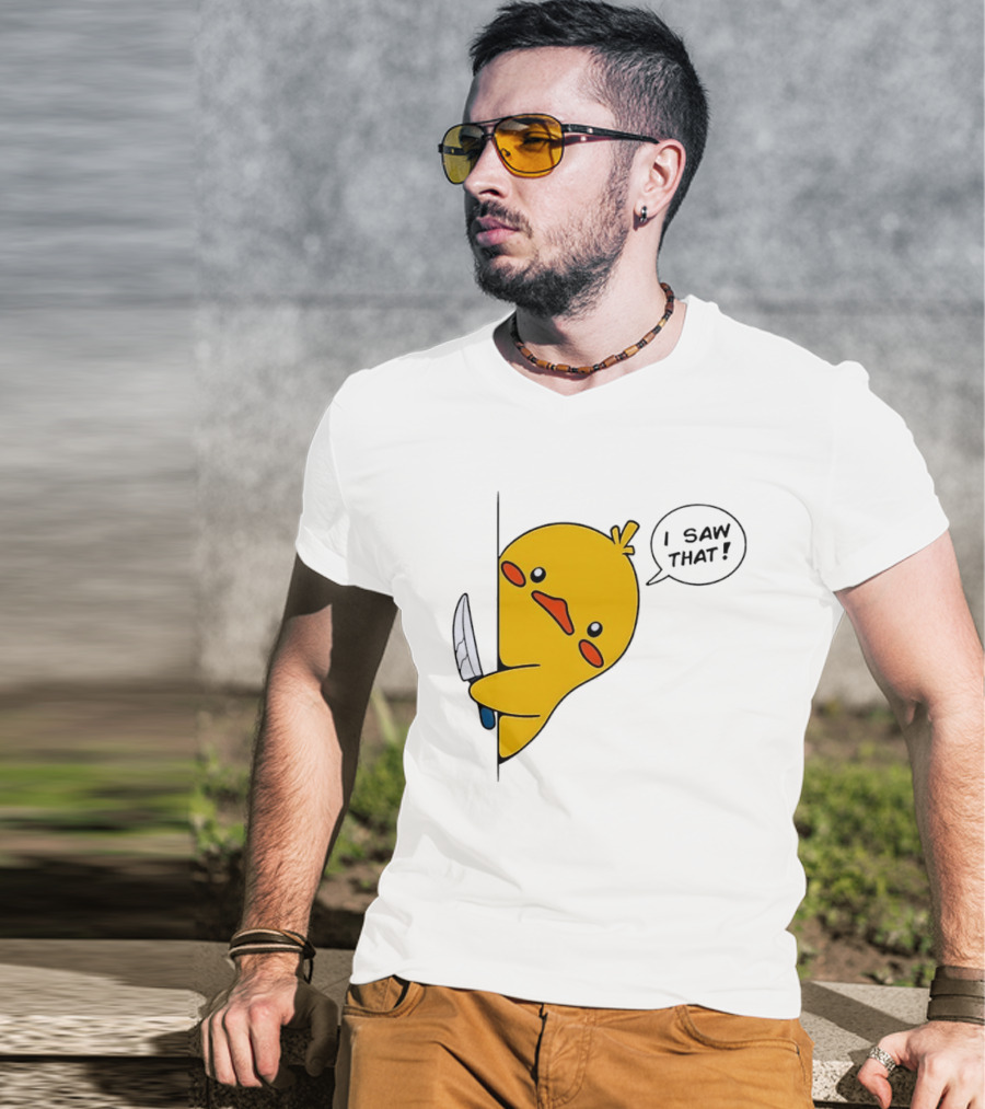 Baby Duck Holding Knife I Saw That Humorous Cartoon Scene T-Shirt