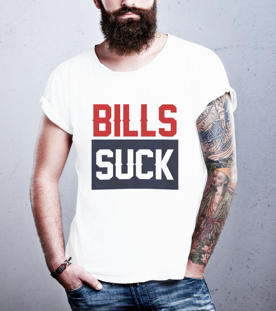 New England Patriots Rivalry Bills Suck Fan Gear T-Shirt