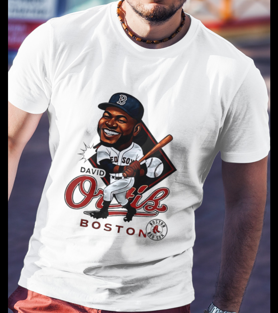 David Ortiz Boston Redsox 34 Legend Caricature T-Shirt