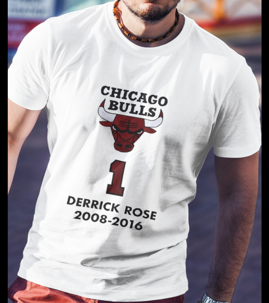Chicago Bulls Derrick Rose Number 1 2008 2016 T-Shirt
