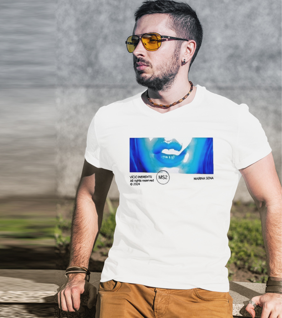 Marina Sena Vicio Inerente Ms2 Blue Lips T-Shirt