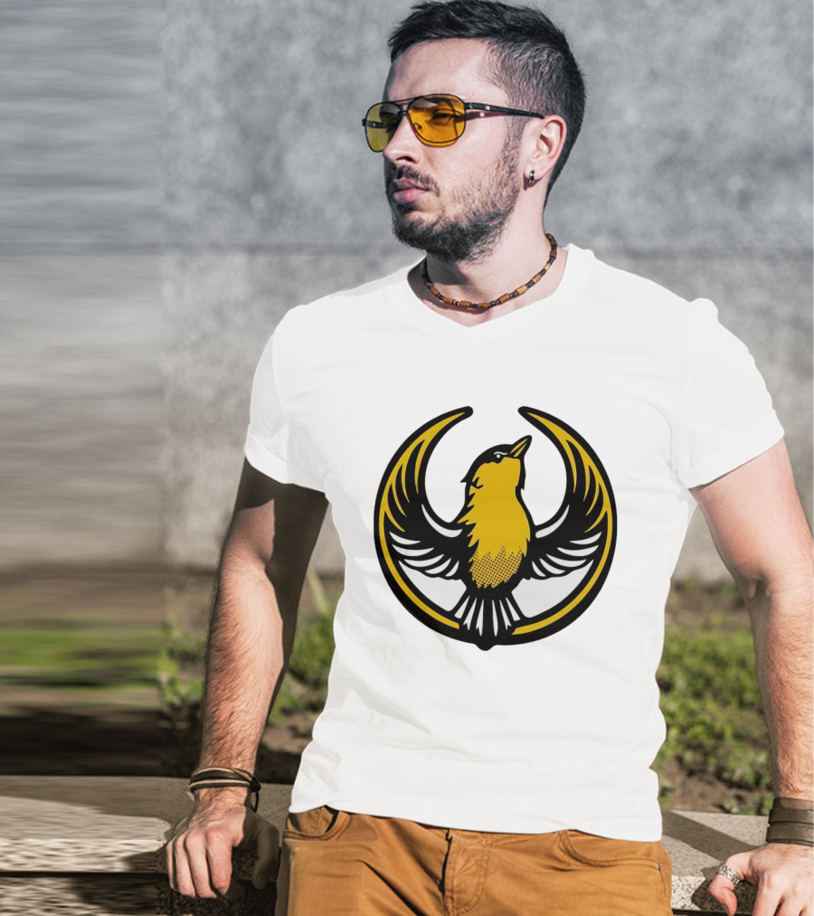 Rebel Goldfinch Alliance Starbird Emblem Bird T-Shirt
