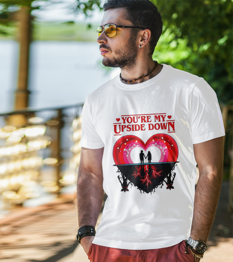 You're My Upside Down Heart Silhouette Couples Romance T-Shirt