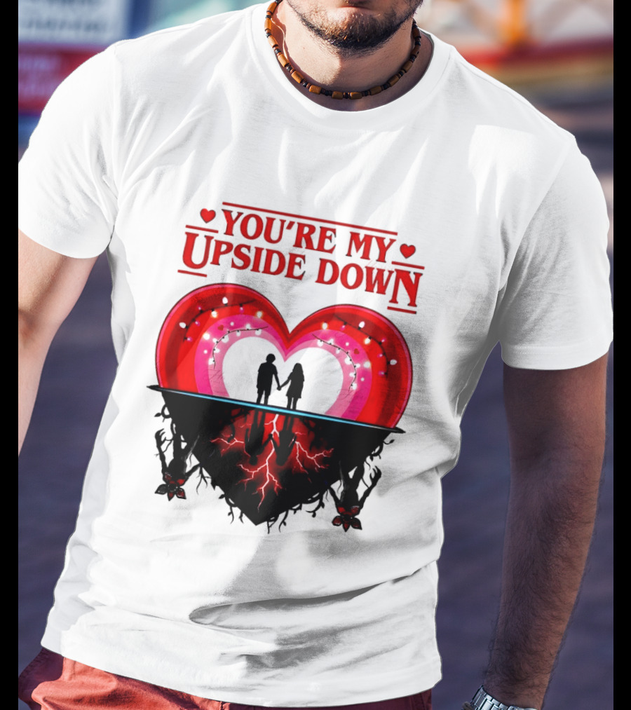 You're My Upside Down Heart Silhouette Couples Romance T-Shirt