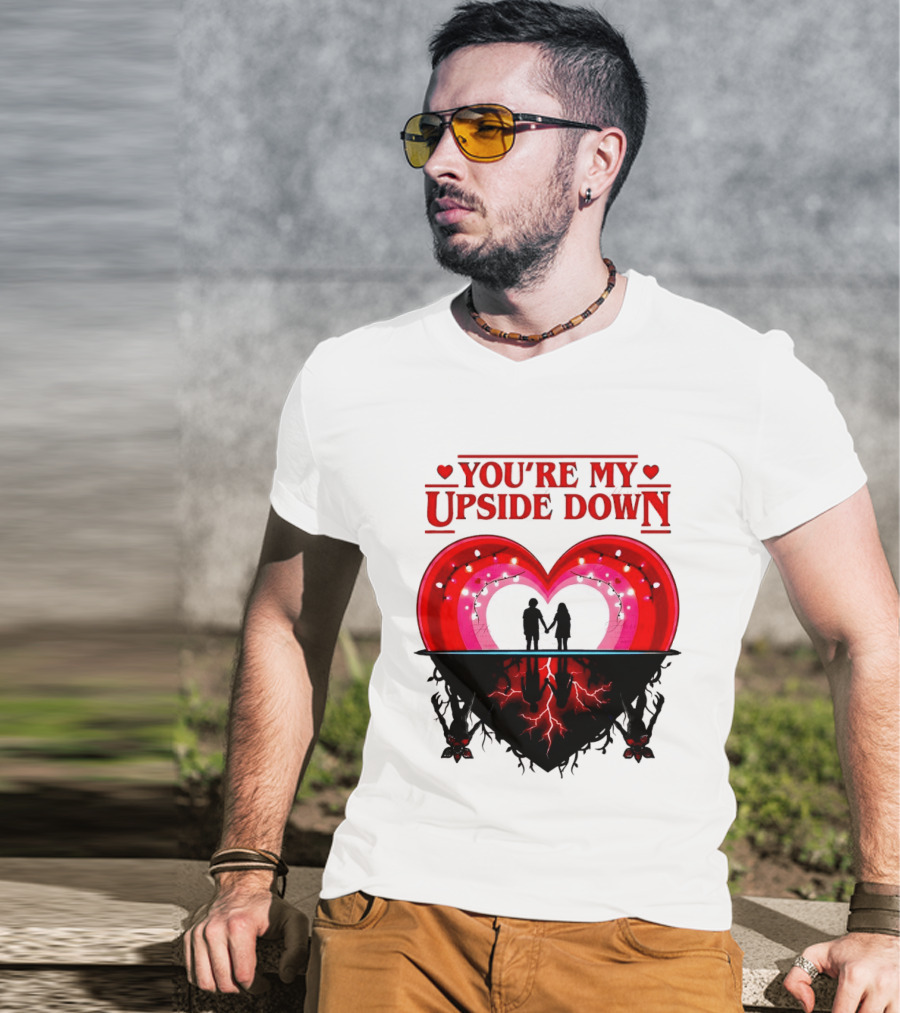 You're My Upside Down Heart Silhouette Couples Romance T-Shirt
